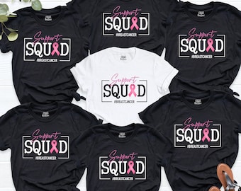 Breast Cancer Support Squad Shirt Breast Cancer Awareness Shirt Pink Cancer Family Shirt Breast Cancer Support Team Shirt Pink Ribbon Shirts