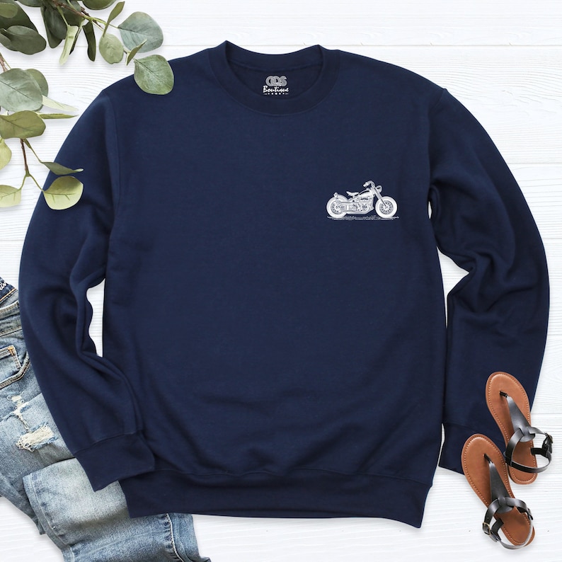 Motorcycle Sweatshirt, Motorcycle Lover Gifts, Motorcycle Lover Sweatshirt, Biker Hoodie, Riders Group Sweatshirt, Motorcycle Drawing Tee bild 5