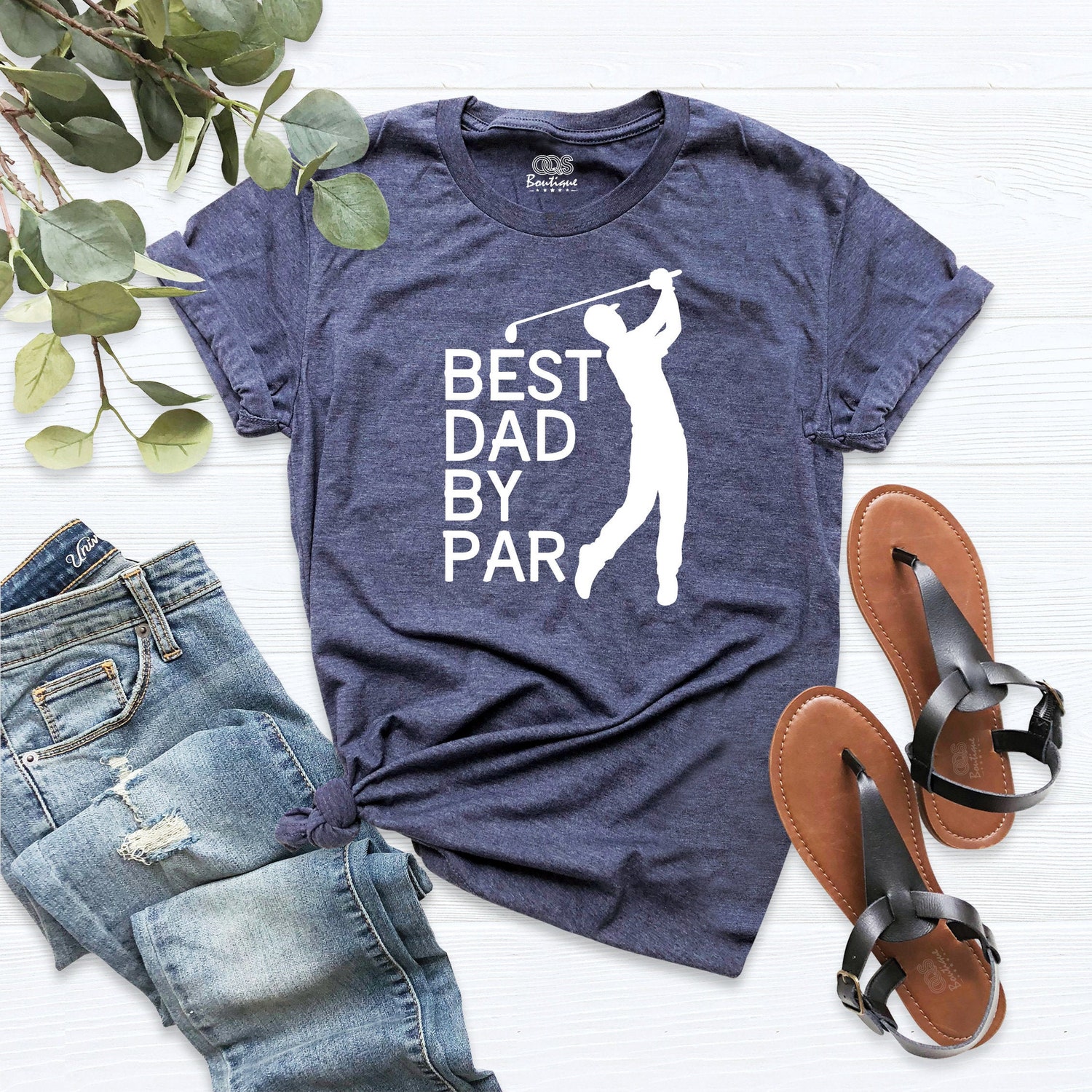 Golf Dad Shirt, Best Dad By Par Shirt, Golfing Dad Gift T-Shirt, Father's Day Golfer Gift Idea from Daughter Son Wife, Funny Cool Dad Shirt