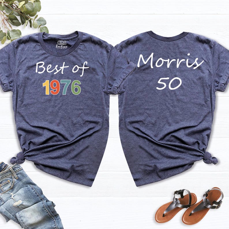 Best of 1976 Shirt 50 Birthday Shirt Retro Birthday Tshirt 1976 Birthday Shirt 50th Birthday Shirts Custom Birthday shirt Born in 1976 Shirt image 1