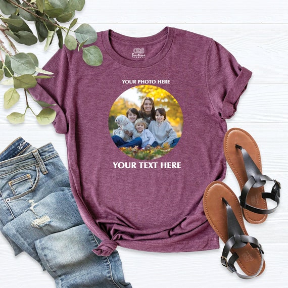 Custom Photo Shirt, T-Shirt Photo, Photo Shirt, Custom Picture Shirt, Personalization Tee, Customized Tshirt, Photo On Shirt, Gift For Mom