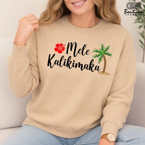 Mele Kalikimaka Sweatshirt, Hawaiian Christmas Hoodie, Holiday Party Graphic Shirt, Aloha Christmas Sweater, Funny Christmas Long Sleeve, image 10