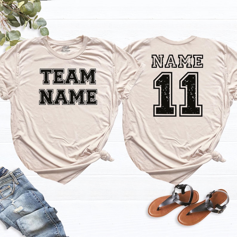 Custom Family Team Shirt Personalized Last Name Number Shirt Matching Family Tee Custom Sports Shirts Family Reunion Shirt Cousin Team Shirt image 1