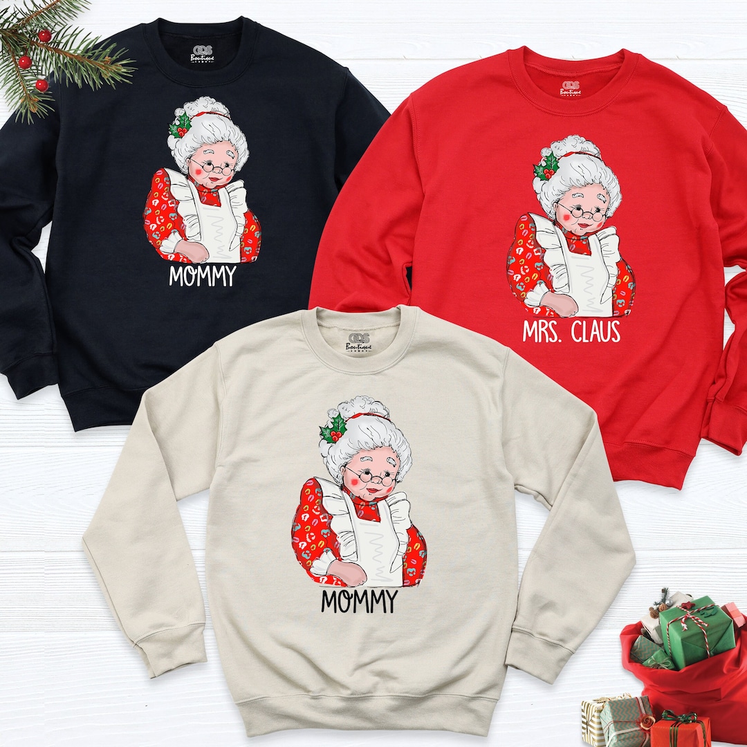Mrs Claus Christmas Sweatshirt Women Custom Clause Sweater Grandma ...
