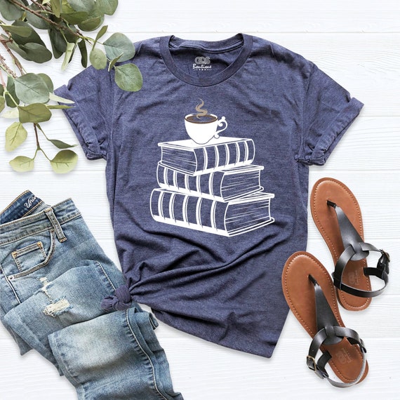 Coffee and Book Shirt, Books And Coffee Tee, Reading Shirt, Coffee Shirt, Book Lovers Shirt, Coffee Graphic Tees, Teacher Shirt, Library Tee