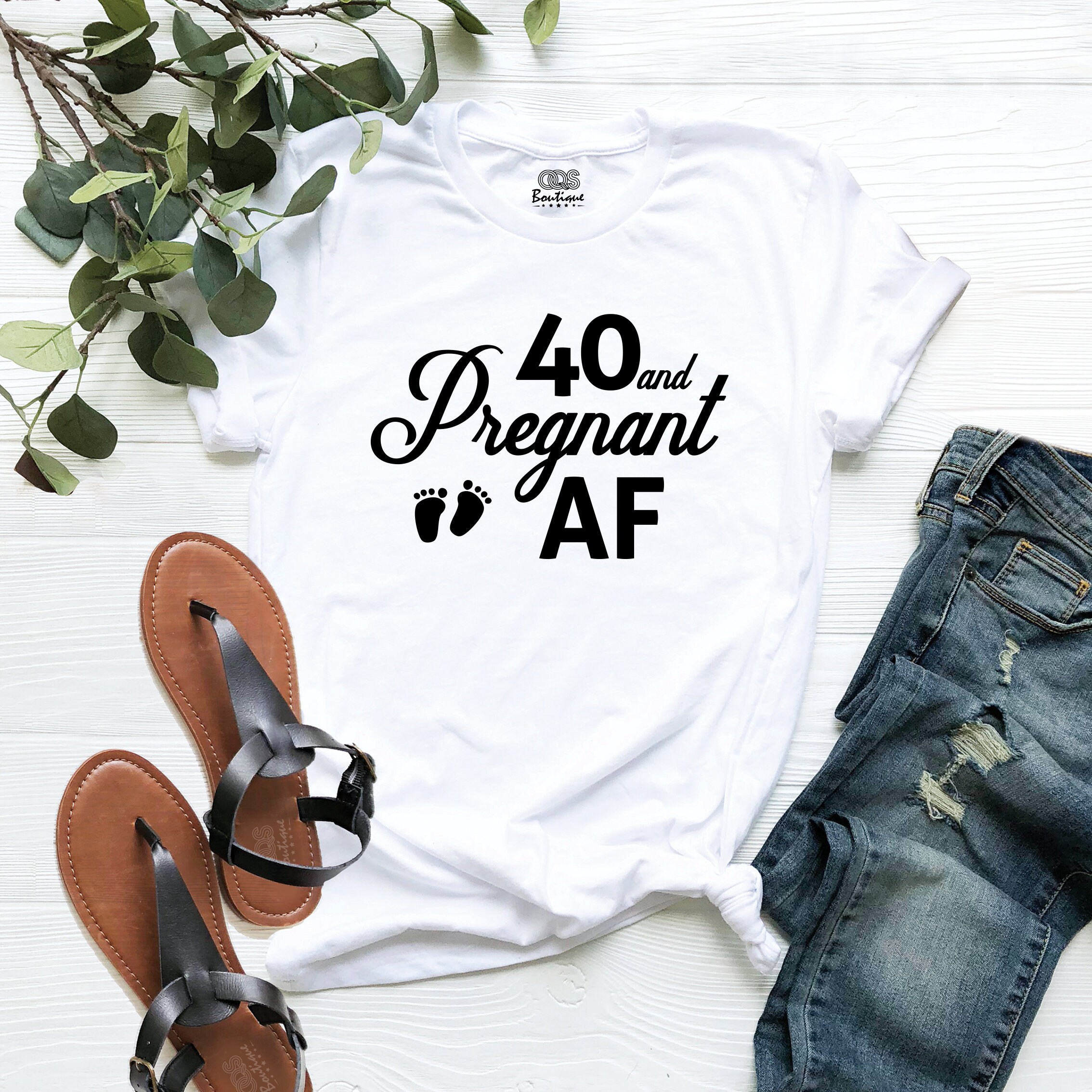 Pregnant Shirt, Pregnant AF Shirt, 40th Birthday Shirt for Women, Funny  Pregnant T-shirt, Pregnancy Shirt, 40 and Pregnant AF Tee - Etsy