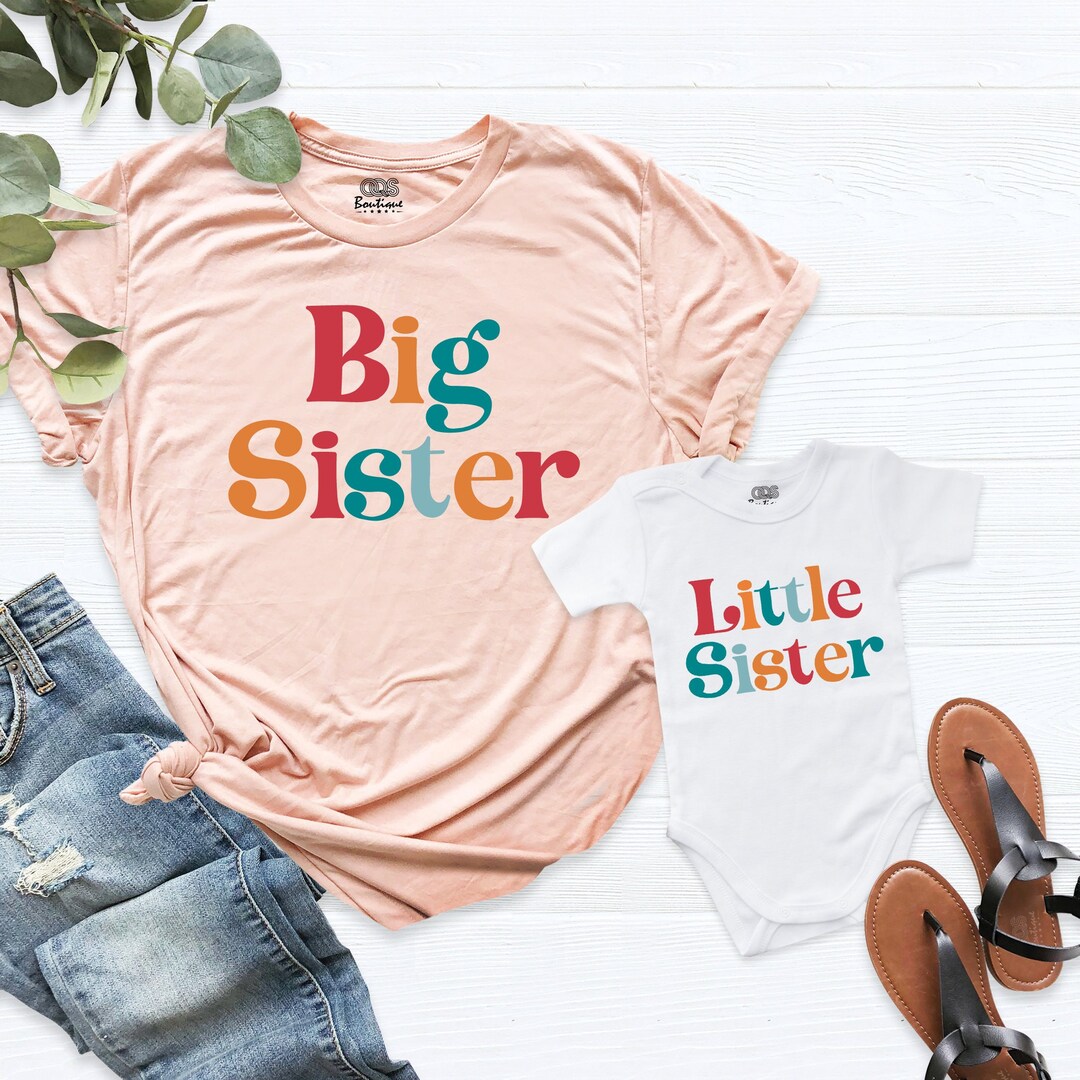 Big Sister Tshirt, Little Sister Shirt, Big Sister Gift, Girls Shirt — free download