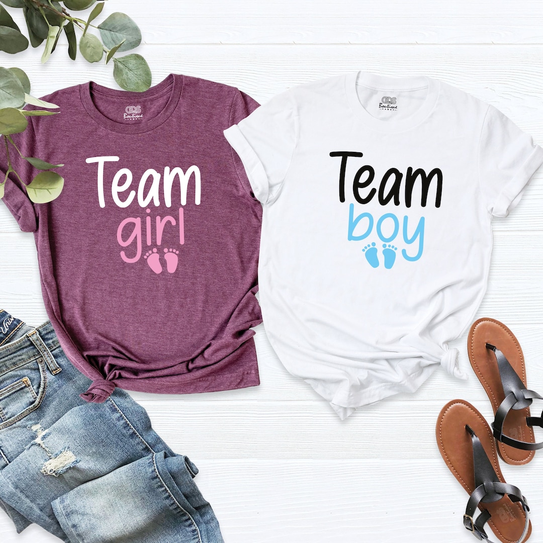 Team Girl Team Boy Shirts, Boy or Girl Shirts, Gender Reveal Gift, Baby