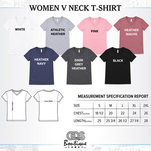 The image is a collage of various t-shirt designs, including different colors and styles, along with size charts and measurement specifications.