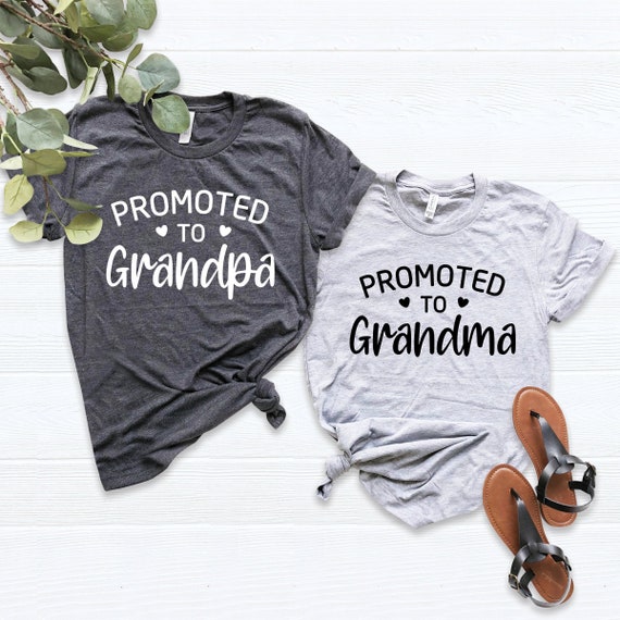 Promoted to Grandma Shirt, Promoted to Grandpa Shirt, Baby