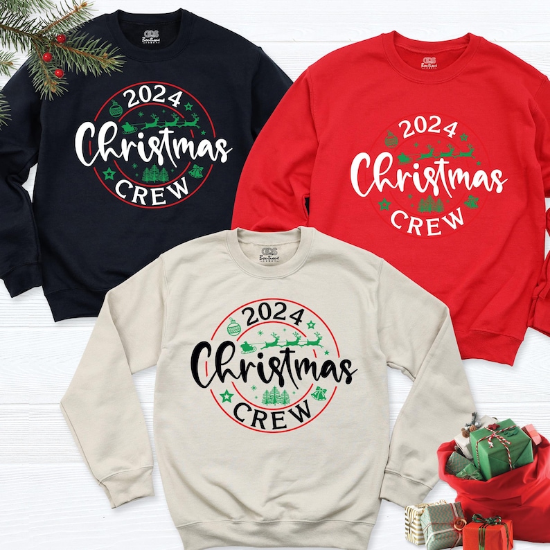Christmas Crew Hoodie, 2024 Family Matching Christmas Hoodie,