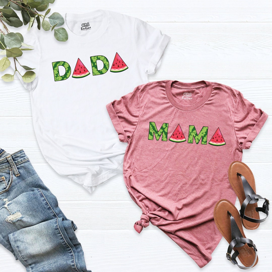 Watermelon Mama Shirt, Couple Watermelon Shirt, Watermelon Dada Shirt ...