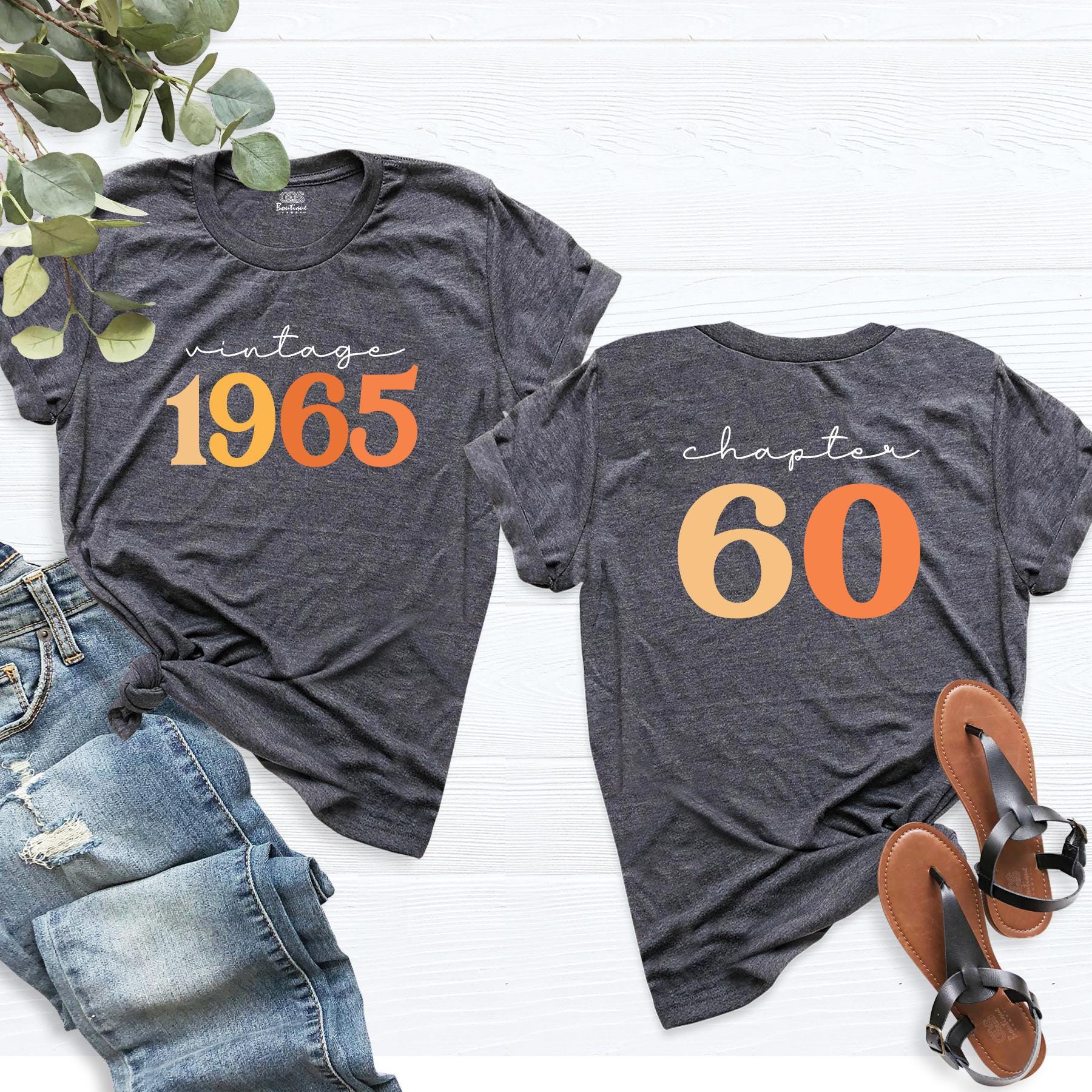 Vintage 1965 Birthday Shirt, Chapter 60 Tee, 60th Birthday Shirt for Men or Women, Born in 1965 Retro Tee, Funny Sixty Years Old Party Shirt