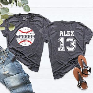 Baseball Shirt Custom Baseball Team Shirts Baseball Mom Shirt Women Baseball Tee Shirt baseball girlfriend Shirts Men Baseball Game Day Tees zdjęcie 9