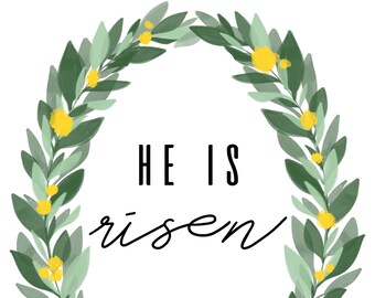 He is Risen Print/ Easter Print/ Religious Print/ Christian Print