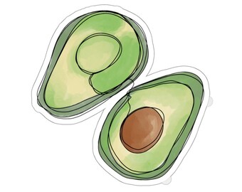 Avocado Kiss-Cut Sticker