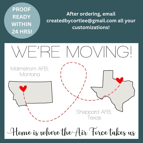 Custom PCS/Moving Announcement for Social Media | Digital File Only