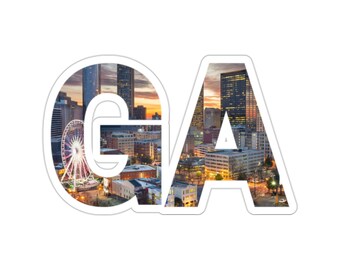 Abreviatura del estado de Georgia Pegatina