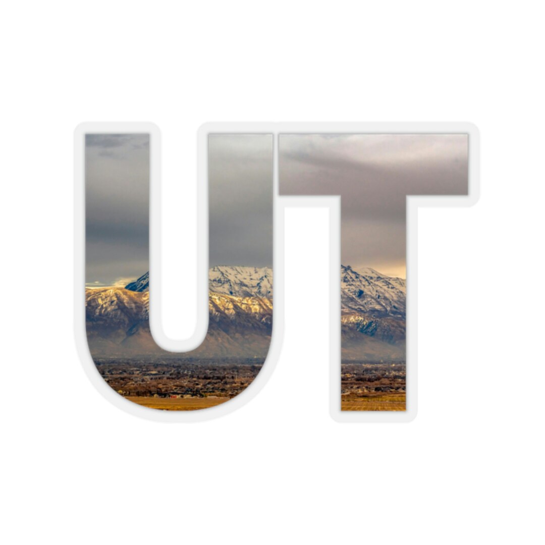 Utah State Abbreviation Sticker Etsy