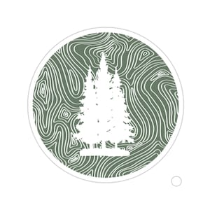 Topographischer Baum Abdruck Sticker