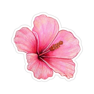 Pegatina de flor de hibisco
