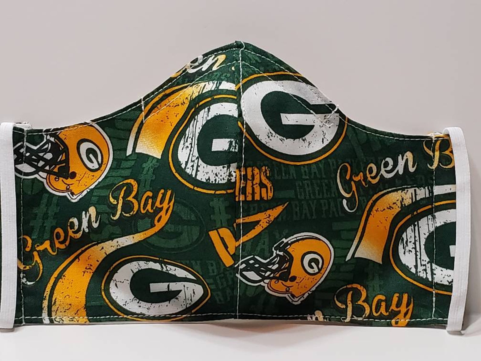 Green Bay Packers Face Mask. Adult with Filter pocket and Nose Etsy
