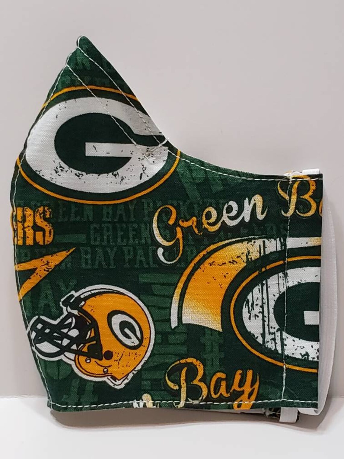 Green Bay Packers Face Mask. Adult with Filter pocket and Nose Etsy