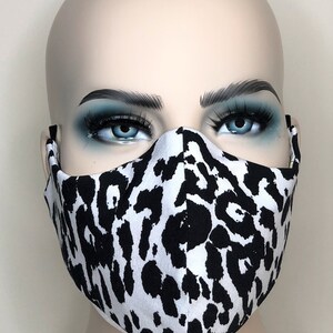 Animal Print Drinking Face Mask, Couture Face Mask, Fashionable Face Mask, Designer Face Mask, Straw Hole Face Mask, Protective Face Mask,