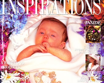 HOW ADORABLE ARE these beautiful projects - Inspirations needlework magazine with 9 projects to create incl. delightful embroided monkey
