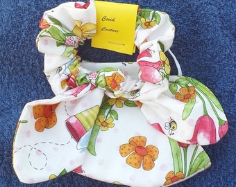 GIRLS COVID COUTURE - Matching mask & scrunchie - "Covid Couture" to accessorise your outfits - child size - to fit ages 8 - 14