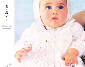 VINTAGE BABY KNITS - downloadable pattern leaflet - beautiful baby knitting pattern
