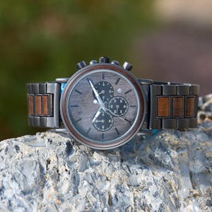 Engraved Watch for Men, Wooden Watch | Personalized Gift For Him, Anniversary gifts, Personalized gifts for him, gift for dad