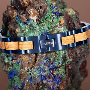 Gepersonaliseerde herenarmband met aangepaste gravure | Gepersonaliseerde sieraden voor hem, jubileumcadeau voor vriend