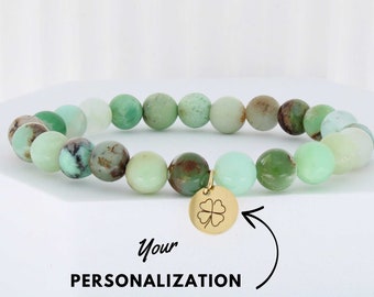 Pulsera de jade personalizada, joyería personalizada, jade australiano, pulsera grabada, pulsera personalizada, pulsera de chakra