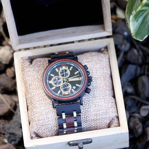 Gegraveerd horloge | Houten horloge | Gegraveerd herenhorloge | Gepersonaliseerde cadeau voor hem, gepersonaliseerde cadeaus voor hem, cadeau voor bruidegom