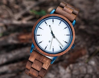 Mens Watch, Watches for Men | Wood Watch, Wooden Watch | Engraved Watch | 1st anniversary gift for boyfriend, anniversary gifts for husband