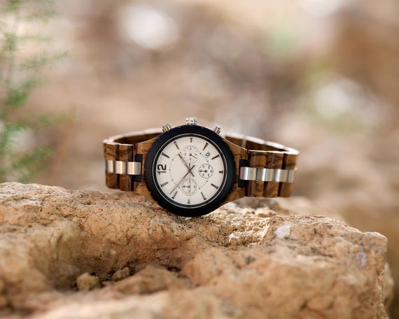 Personalisierte Gravierte Hölzerne Uhr Einzigartiges Geschenk