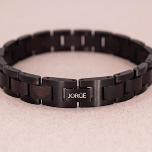 Op maat gegraveerde armband voor heren | Gepersonaliseerde sieraden voor hem |  Cadeau voor vriend of man, gepersonaliseerde cadeaus voor hem