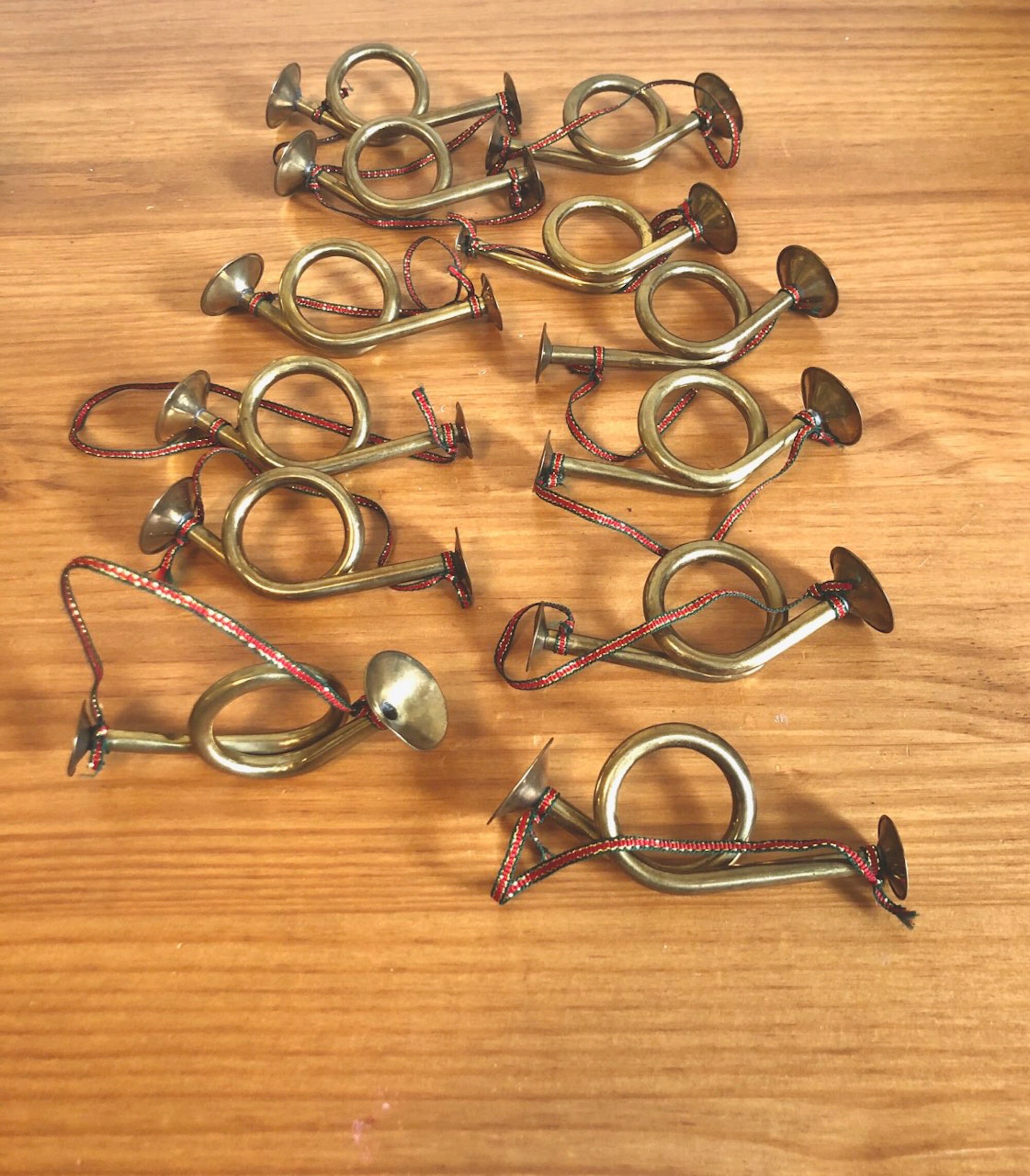 Vintage Horn Ornaments Set de 12 Etsy