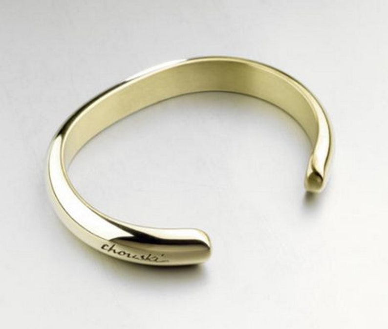 Chouski bangle 6, 8, 10, 15mm Silver Gold Brushed Gold 8 mm "or"