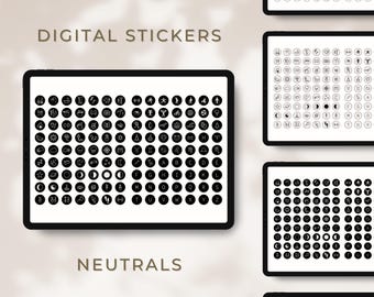 Neutral Icon Digital Stickers: Goodnotes Planner Pack (Digital Download)