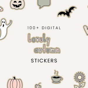 Autumn winter stickers for digital planner, GoodNotes stickers sticker book, cute sticker for your digital planning