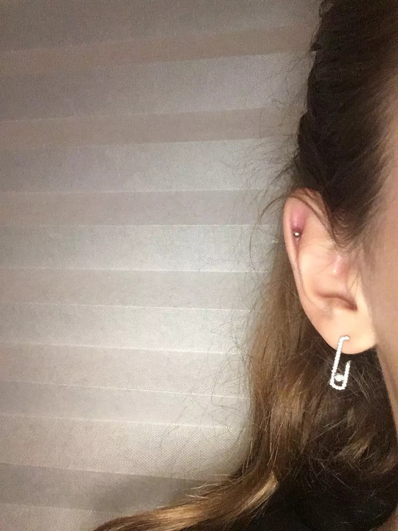 Earrings move messika style silver and gold
