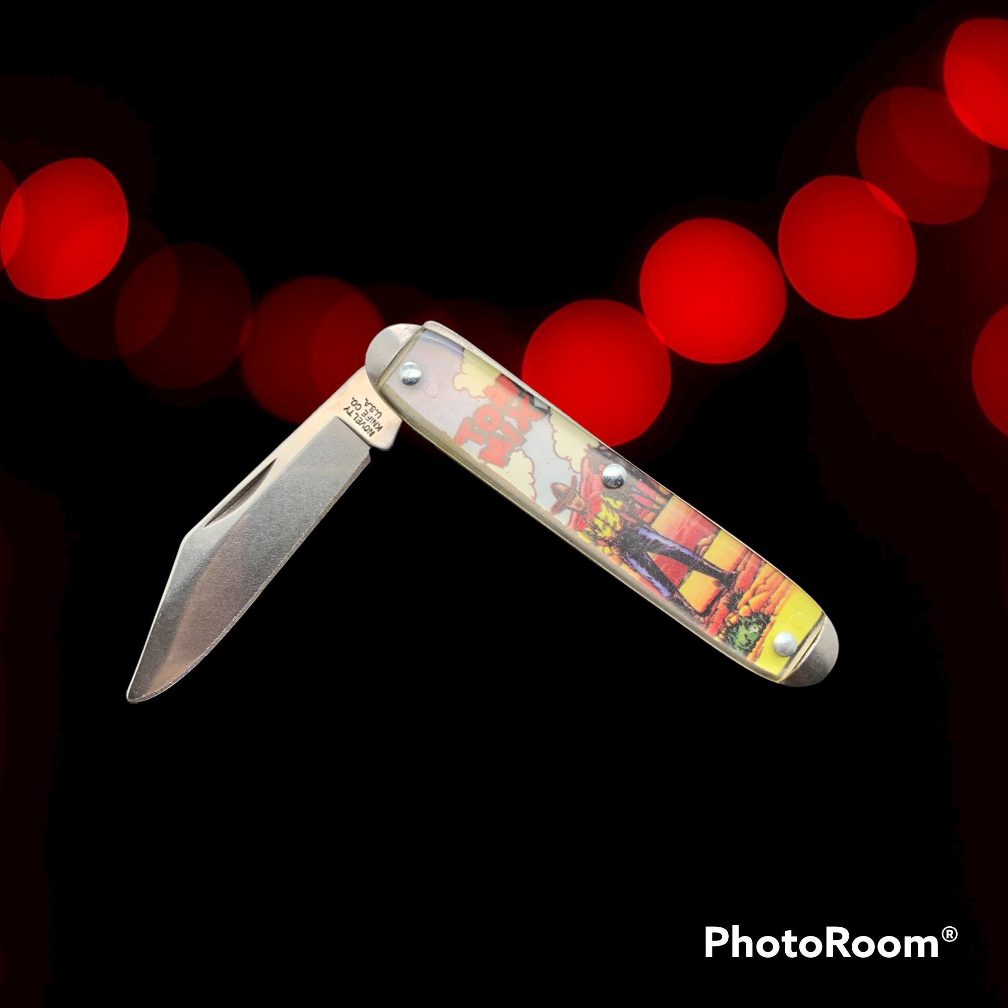 TOM MIX Knife Western Hero Pocketknife Novelty Knife Co. USA Etsy