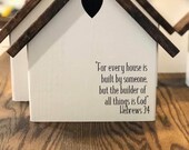 Personalized birdhouse table topper farmhouse look