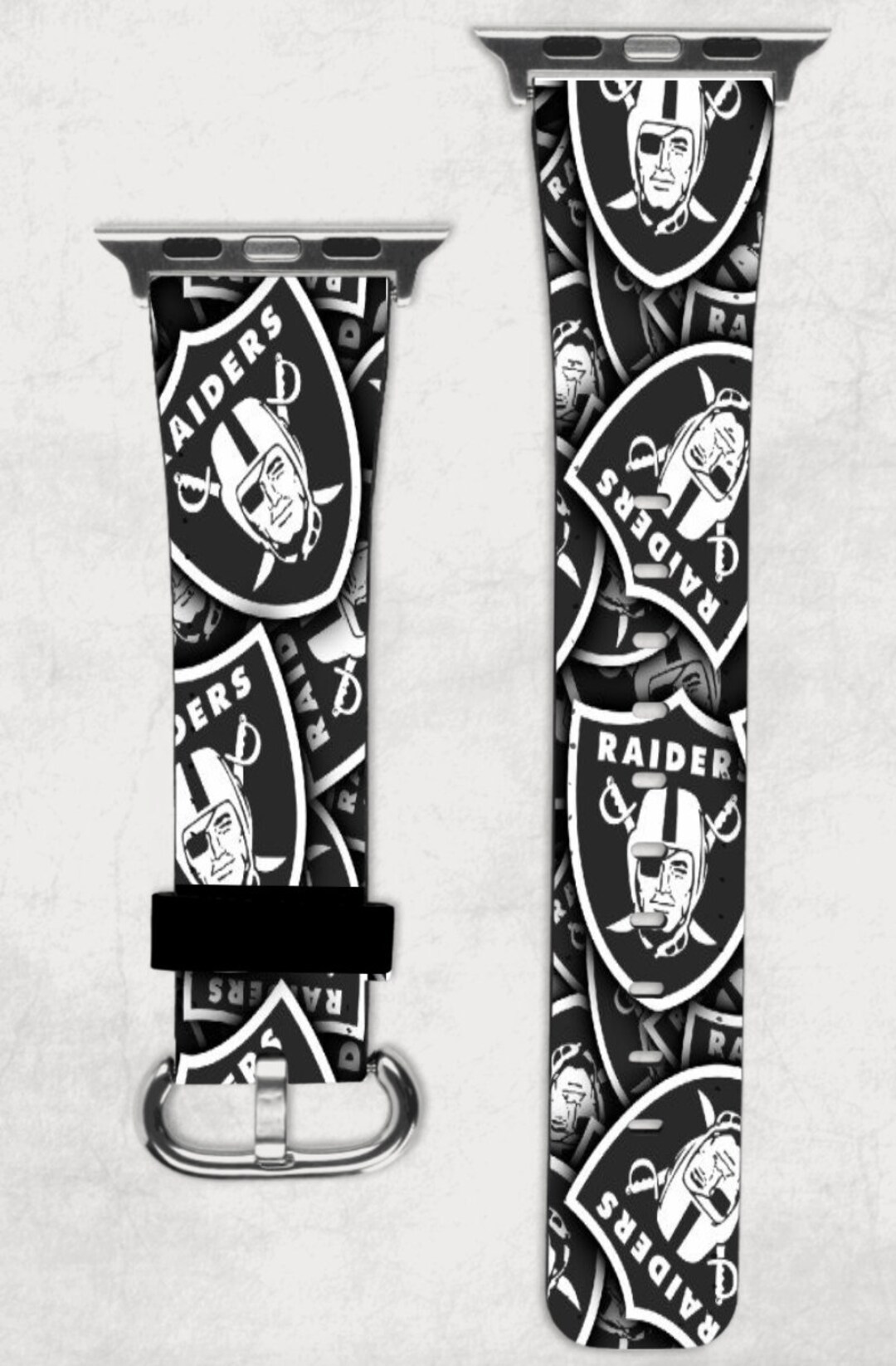 Game Time Las Vegas Raiders Engraved Apple Watch Band Black / 38/40/41mm