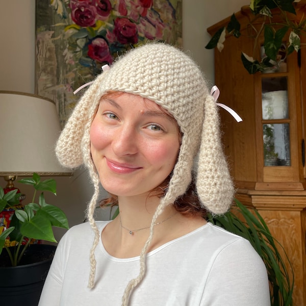 Bunny hat crochet pattern PDF, crochet hat pattern, hat pattern crochet