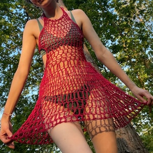 Crochet Beach Mesh Dress Ilayda