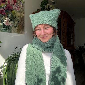 Chute d'écharpe Kitty sea green