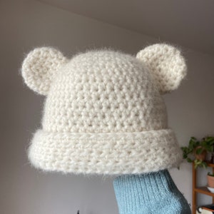 Teddy hat crochet pattern PDF, crochet hat pattern, hat pattern crochet